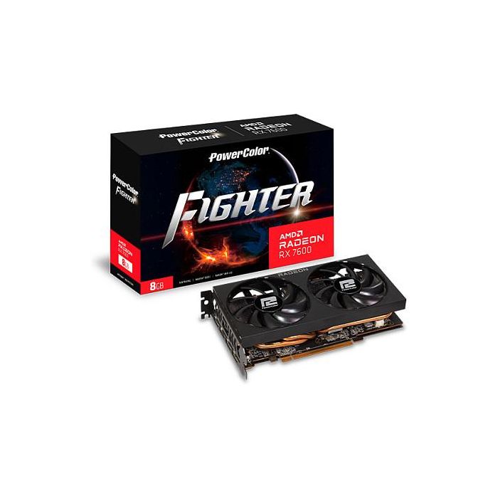 PowerColor Tarjeta Gráfica RX 7600 Fighter Radeon 8GB GDDR6