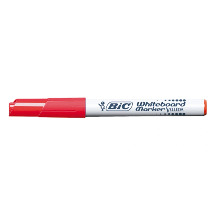 Bic Rotulador Velleda para Pizarra Blanca, Punta Redonda, Tinta Negra, Trazo 1,4 mm, Color Rojo 1 Bic Rotulador Velleda para Pizarra Blanca, Punta Redonda, Tinta Negra, Trazo 1,4 mm, Color Rojo 1