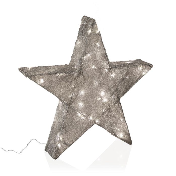 Estrella Plateada En 3D Luminosa 50Cm Versa (2 Unidades) 1 Estrella Plateada En 3D Luminosa 50Cm Versa (2 Unidades) 1
