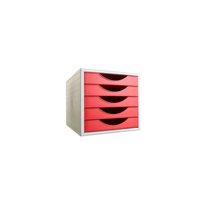Archivo 2000 Módulo Archivotec 5 Cajones Válido Para Formato Din A4, Fólio Y Subcarpeta 340x270x260 mm Rojo Archivo 2000 Módulo Archivotec 5 Cajones Válido Para Formato Din A4, Fólio Y Subcarpeta 340x270x260 mm Rojo