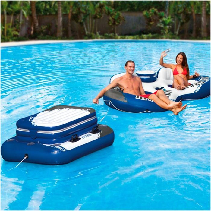 Nevera Hinchable Flotante Intex Mega Chill II 122 x 97 x 122 cm (3 Unidades) 1