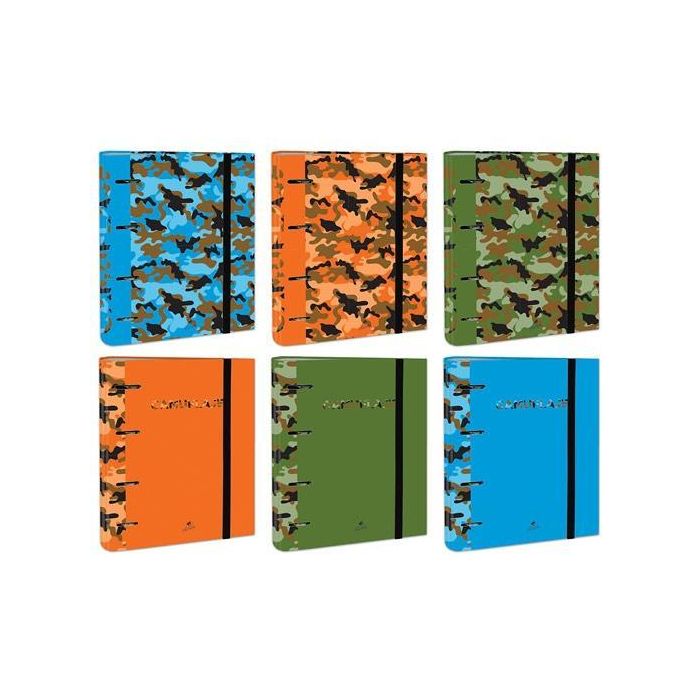 Mariola Carpeta Anillas Mixtas 4X40mm Carpeblock C-Recambio 100H C-Goma 6 Diseños Camuflaje