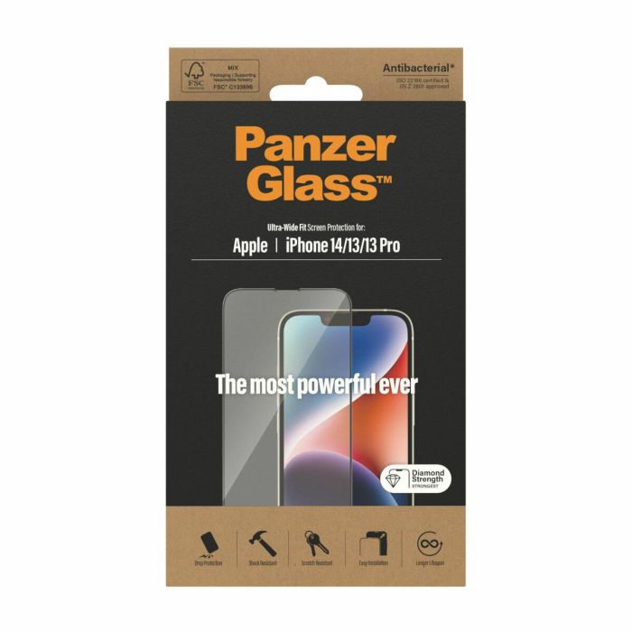 Protector de Pantalla PanzerGlass 2771 Negro Transparente Apple