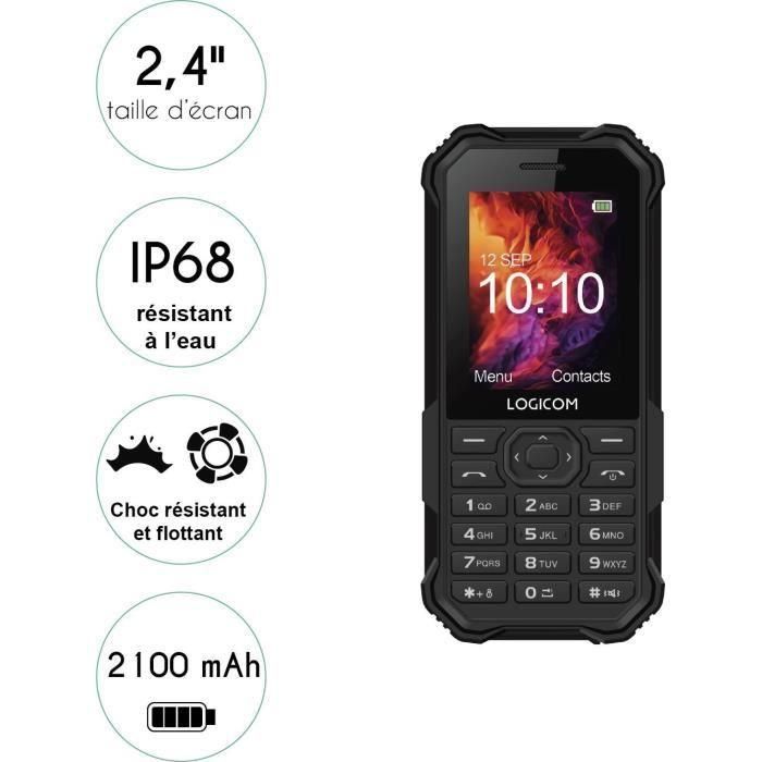 Teléfono Móvil - LOGICOM - XTREM 40 - Negro 2 Teléfono Móvil - LOGICOM - XTREM 40 - Negro 2