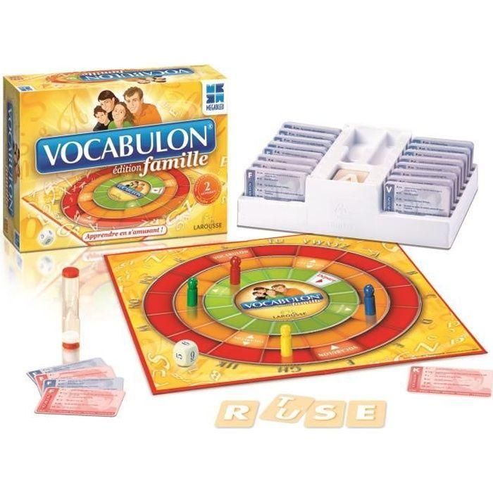Megableu Vocabulon Familia - Juego de mesa para formar tu palabra secreta, 5200 palabras Petit Larousse, para +10 años