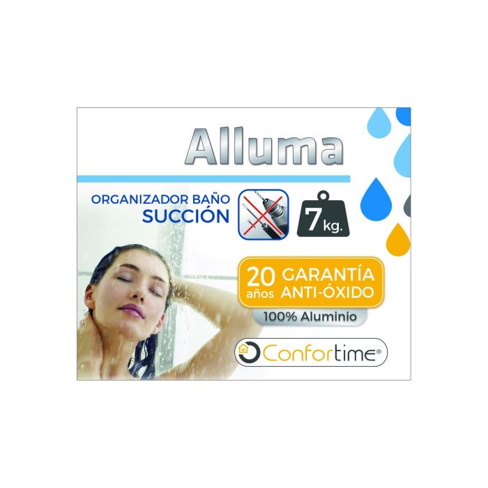 Confortime Organizador Baño Succión Alluma Conforti 30 x 12.5 x 15 cm (6 Unidades)