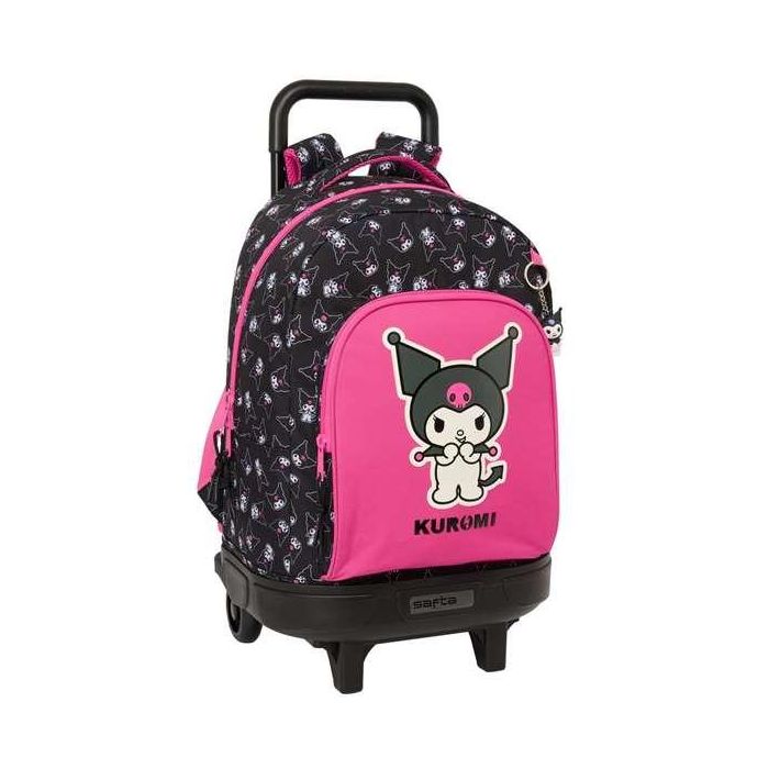 Safta Mochila Escolar de Ruedas Grande Compacta Extraíble Kuromi para Niños - Carro de Viaje y Colegio 450x330x220 mm Safta Mochila Escolar de Ruedas Grande Compacta Extraíble Kuromi para Niños - Carro de Viaje y Colegio 450x330x220 mm