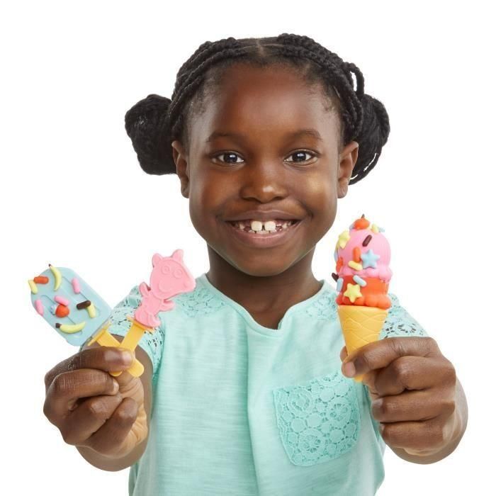 Play-Doh Peppa y George - Camión de Helados con 5 Tarros de Masa Moldeable 5