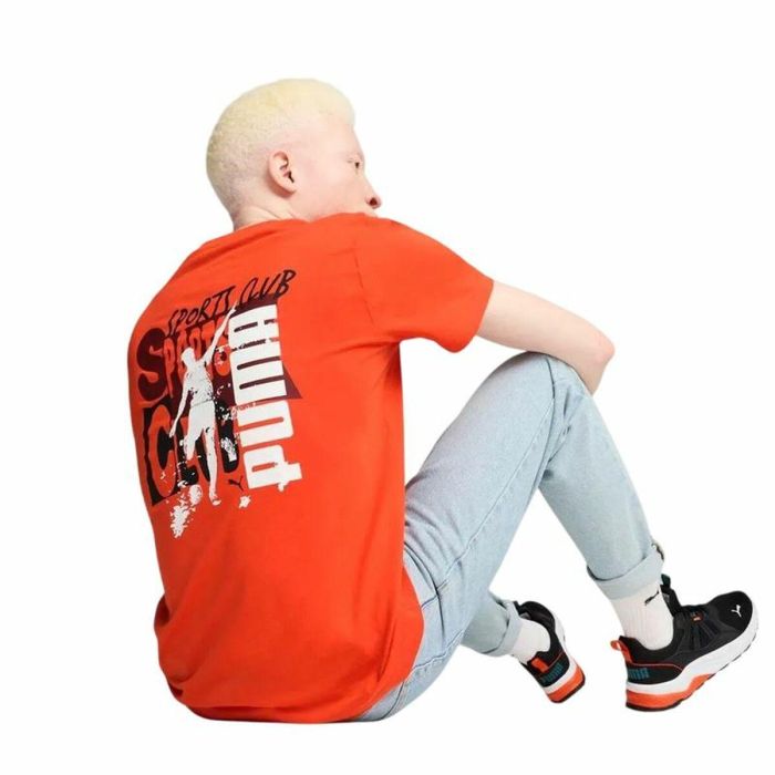Camiseta de Manga Corta Hombre Puma Graphics Puma Sports Club Naranja 1