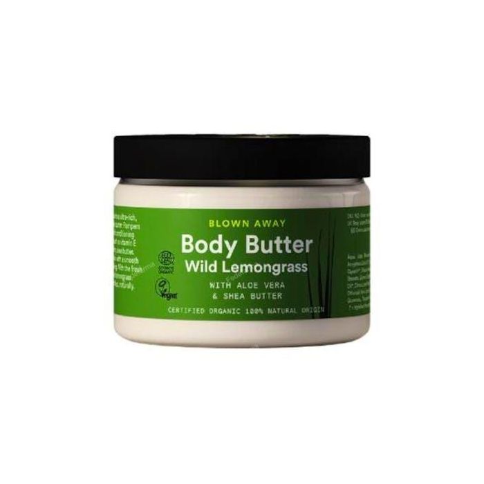 URTEKRAM Wild Lemongrass Manteca Corporal 150ml - Eco Vegan, COSMOS ORGANIC, Nutritiva e Hidratante Piel Seca