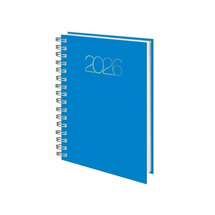 Deusto Dietario D08 Dp B32 Wire'O Premium 2026 Azul 14.1x20.5 cm Multilenguaje 336 Páginas