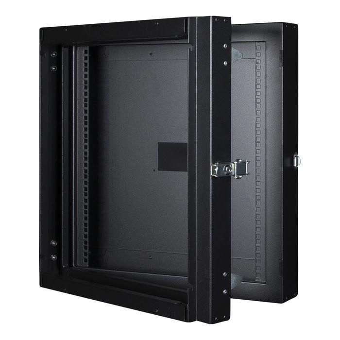 Lanview 19" Rack Cabinet Profesional 12U Doble Sección, Mural Serie Network, 150mm Fondo, Negro RAL 9005 0 Lanview 19" Rack Cabinet Profesional 12U Doble Sección, Mural Serie Network, 150mm Fondo, Negro RAL 9005 0