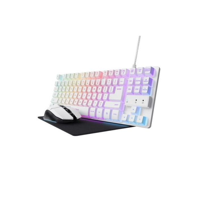 Pack Gaming Trust Gaming GXT 794W/ Teclado RGB + Ratón RGB + Alfombrilla Pack Gaming Trust Gaming GXT 794W/ Teclado RGB + Ratón RGB + Alfombrilla