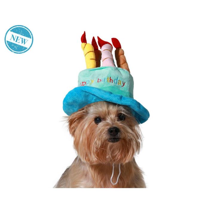 Disfraz para Perro Azul Gorro Cumpleaños 1 Disfraz para Perro Azul Gorro Cumpleaños 1