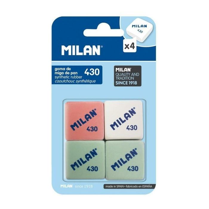 Set de Gomas de Borrar Milan 4 Piezas (25 Unidades) 1 Set de Gomas de Borrar Milan 4 Piezas (25 Unidades) 1