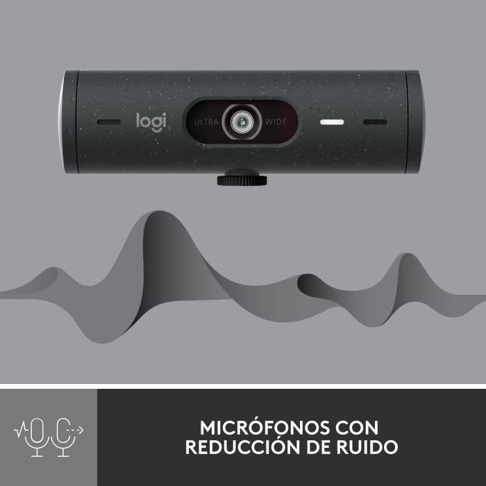 Logitech BRIO 500 Webcam Full HD 1080p 60fps Grafito con Autoenfoque y Corrección de Luz Automática 8