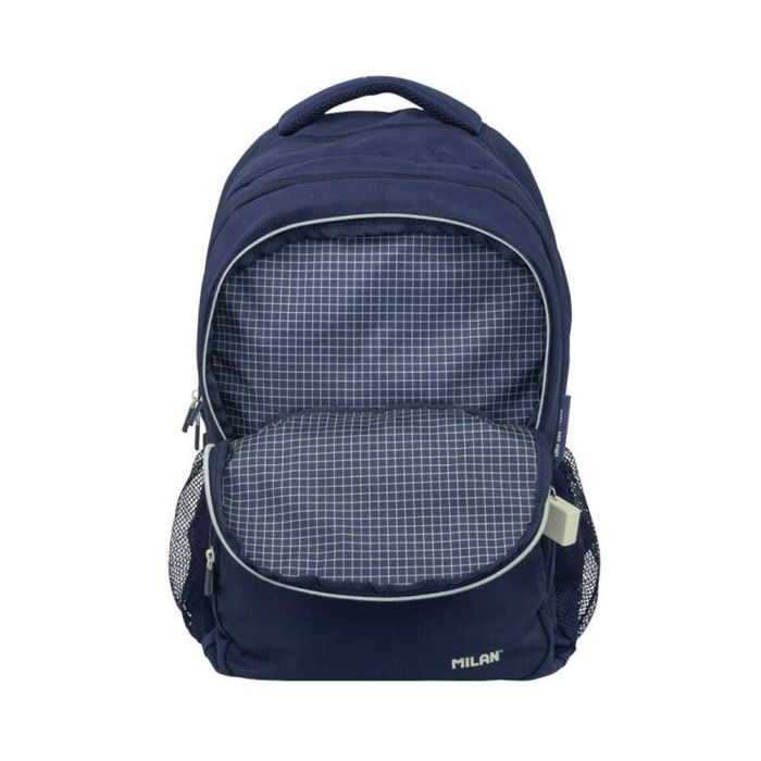 Mochila escolar con 4 cremalleras (25 l) serie 1918, azul marino milan 2