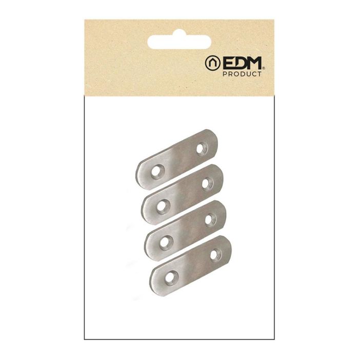 Edm Placa Recta Unión Plc14 Acero Inoxidable 40 x 16 x 1,5 mm 4 Unidades 1 Edm Placa Recta Unión Plc14 Acero Inoxidable 40 x 16 x 1,5 mm 4 Unidades 1