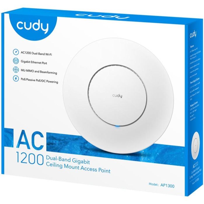 Cudy AC1200 Punto de Acceso Wi-Fi Gigabit Doble Banda 2.4/5 GHz con PoE, montaje en Techo/Pared 4