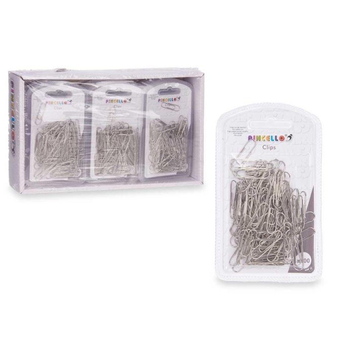 Set 100 Clips Silver Peq Pincello 7X10CM (24 Unidades) 2 Set 100 Clips Silver Peq Pincello 7X10CM (24 Unidades) 2
