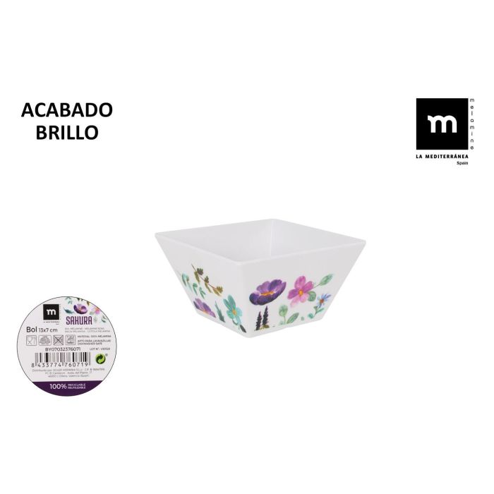 Bol de melamina Sakura 13x7 cm brillo - La Mediterranea (24 Unidades) Bol de melamina Sakura 13x7 cm brillo - La Mediterranea (24 Unidades)