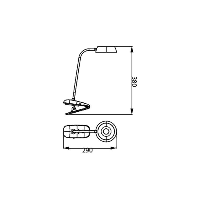 Flexo blanco pinza led 3w 4.000k 4