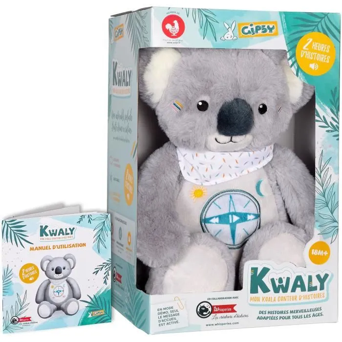 Gipsy Toys Kwaly Mi Narrador Koala de Peluche para Niños de 0 a 7 Años con Historias Evolutivas y Ajuste de Volumen 0 Gipsy Toys Kwaly Mi Narrador Koala de Peluche para Niños de 0 a 7 Años con Historias Evolutivas y Ajuste de Volumen 0