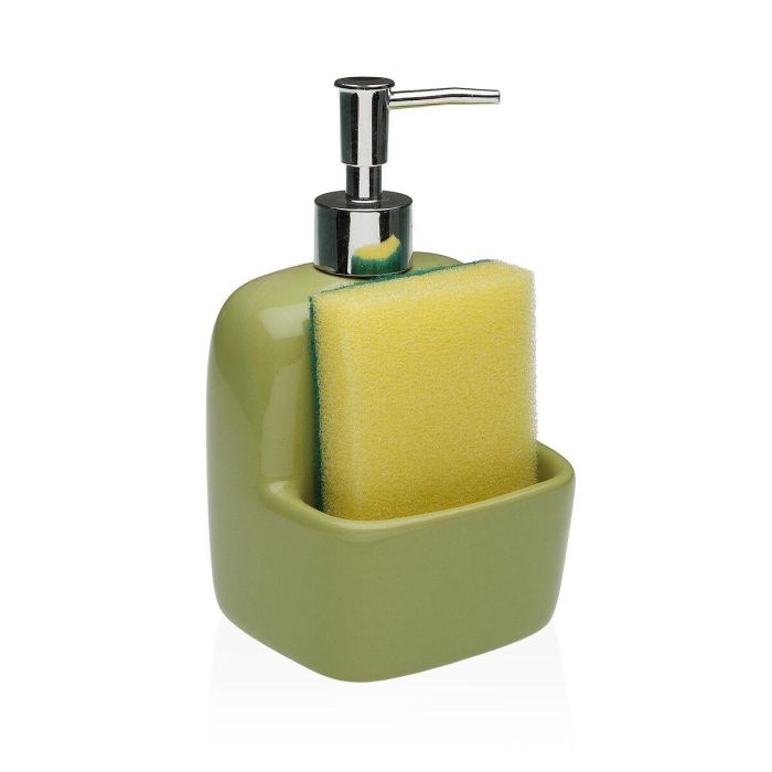 Dispensador de Jabón Versa Verde Cerámica 9,4 x 17,8 x 10,5 cm