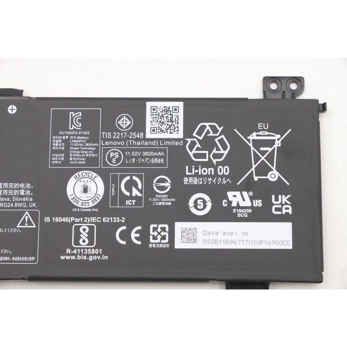 Lenovo Replacement battery for Lenovo laptops, 11.52V voltage, 45Wh capacity, 3-cell design, lightweight at 0.4 kg. 2
