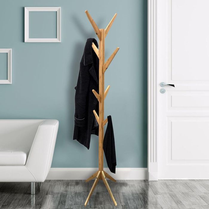 Home Deco Factory Perchero Madera Essentiel con 8 Ganchos, Altura 178 cm 1 Home Deco Factory Perchero Madera Essentiel con 8 Ganchos, Altura 178 cm 1