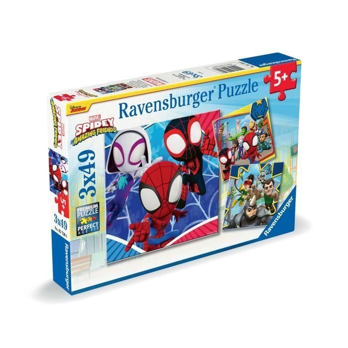 Ravensburger-SPIDERMAN-Puzzles 3x49 piezas - Spidey, el tirador de telarañas-4005556057306-A partir de 5 años 4 Ravensburger-SPIDERMAN-Puzzles 3x49 piezas - Spidey, el tirador de telarañas-4005556057306-A partir de 5 años 4