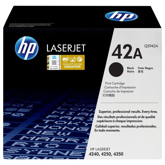 HP Toner Q5942A Negro Cartucho Original LaserJet 42A Rendimiento 10000 Páginas HP Toner Q5942A Negro Cartucho Original LaserJet 42A Rendimiento 10000 Páginas