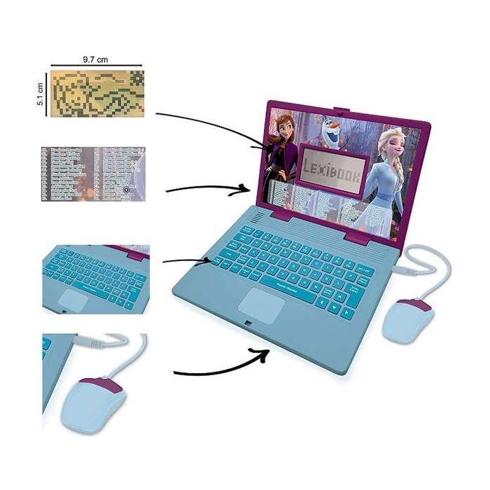 Lexibook Ordenador Portátil Disney Frozen 2 JC598FZI2 Bilingüe con Actividades Educativas 6