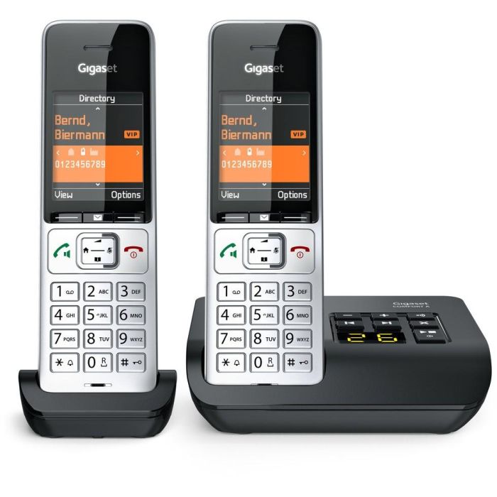 Gigaset COMFORT 500A duo Teléfono Inalámbrico DECT con Contestador Automático, Altavoz y Pantalla a Color, Negro/Plata 1 Gigaset COMFORT 500A duo Teléfono Inalámbrico DECT con Contestador Automático, Altavoz y Pantalla a Color, Negro/Plata 1