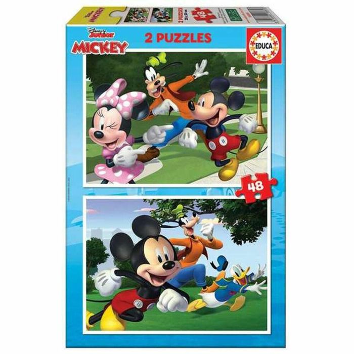 Puzzle 2x48 piezas mickey y sus amigos