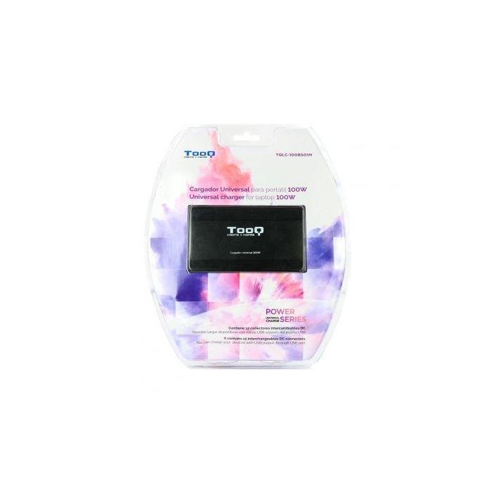Tooq TQLC-100BS01M Cargador Portátil Universal 100W Manual 12 Conectores DC y 1 Puerto USB Voltaje 12-24V 3