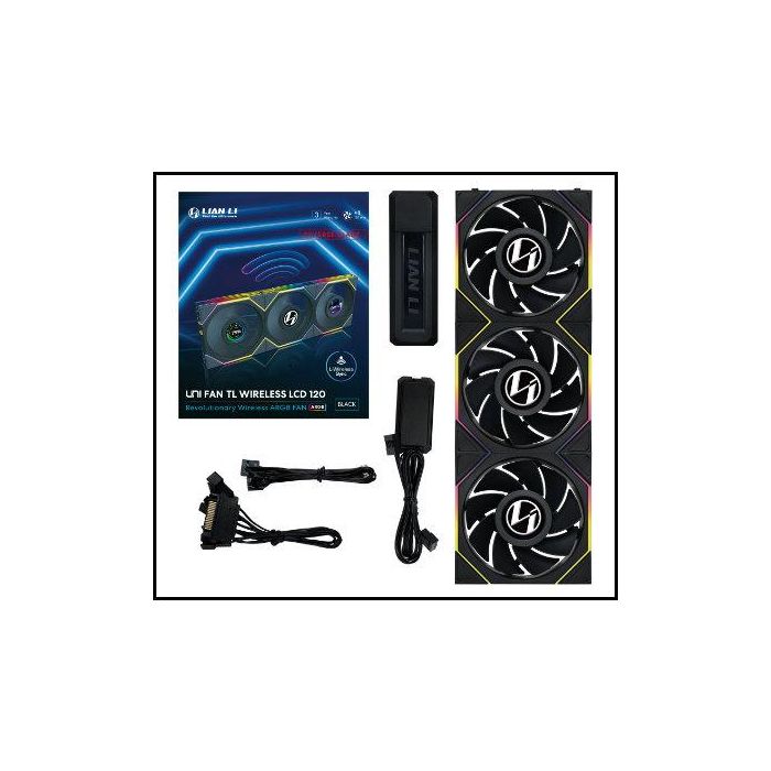 Lian Li Ventilador Caja Uni Fan TL LCD Wireless con Pantalla RGB y Conectividad Inalambrica 1.6 Pulgadas