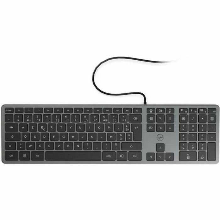 Mobility Lab Teclado con cable delgado, acabado metálico, QWERTY francés, numérico, Gris espacial, teclas planas y sensibles Mobility Lab Teclado con cable delgado, acabado metálico, QWERTY francés, numérico, Gris espacial, teclas planas y sensibles