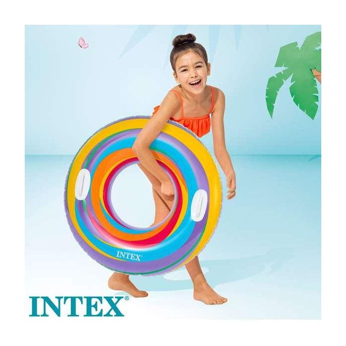 Intex Flotador Rueda de Colores 91 cm con Asas (+9 Años) PVC Modelos Surtidos 5