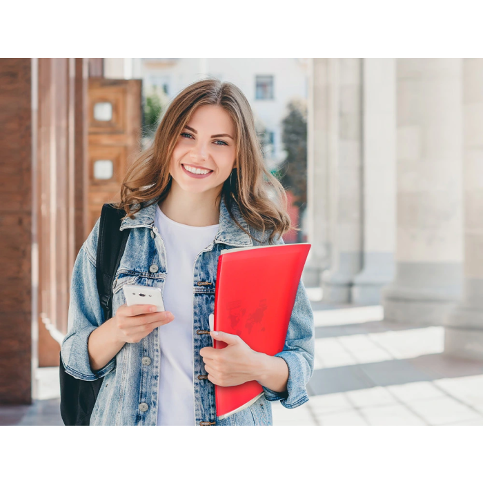 Liderpapel Carpeta Escaparate 40 Fundas Polipropileno DIN A3 Rojo Translucido 8