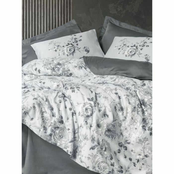 Juego de Cama 220x240 cm + 2 Fundas Almohada 60x60 cm 100% Algodón Satén Gris ASI8684283425655 1 Juego de Cama 220x240 cm + 2 Fundas Almohada 60x60 cm 100% Algodón Satén Gris ASI8684283425655 1