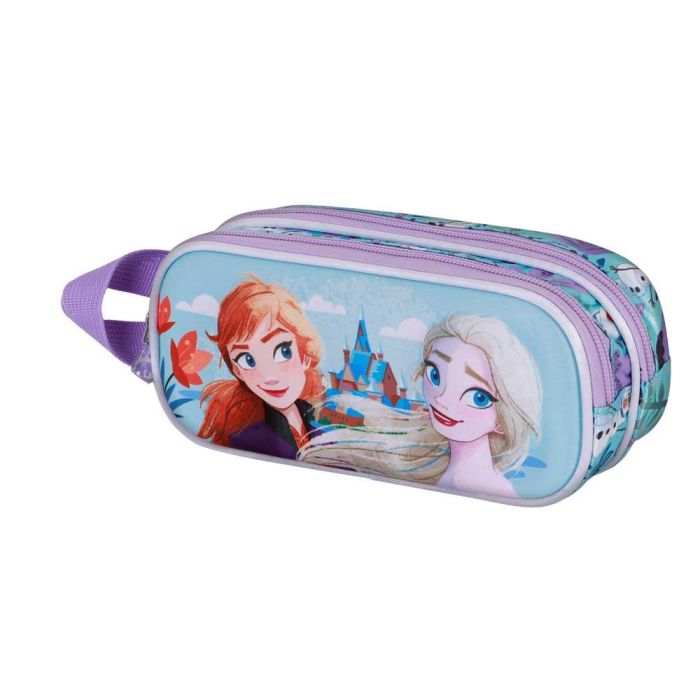 Disney Frozen 2 Estuche Portatodo 3D Doble Spring Azul con Relieve y Doble Compartimento 0 Disney Frozen 2 Estuche Portatodo 3D Doble Spring Azul con Relieve y Doble Compartimento 0