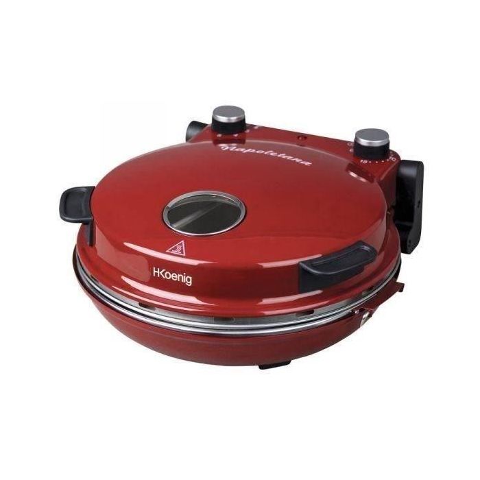 HKoeNIG NAPL350 - Horno para pizza Napoletana - Hasta 350 ° C - 32cm - 1200W - Temporizador - Placa vitrocerámica de piedra HKoeNIG NAPL350 - Horno para pizza Napoletana - Hasta 350 ° C - 32cm - 1200W - Temporizador - Placa vitrocerámica de piedra