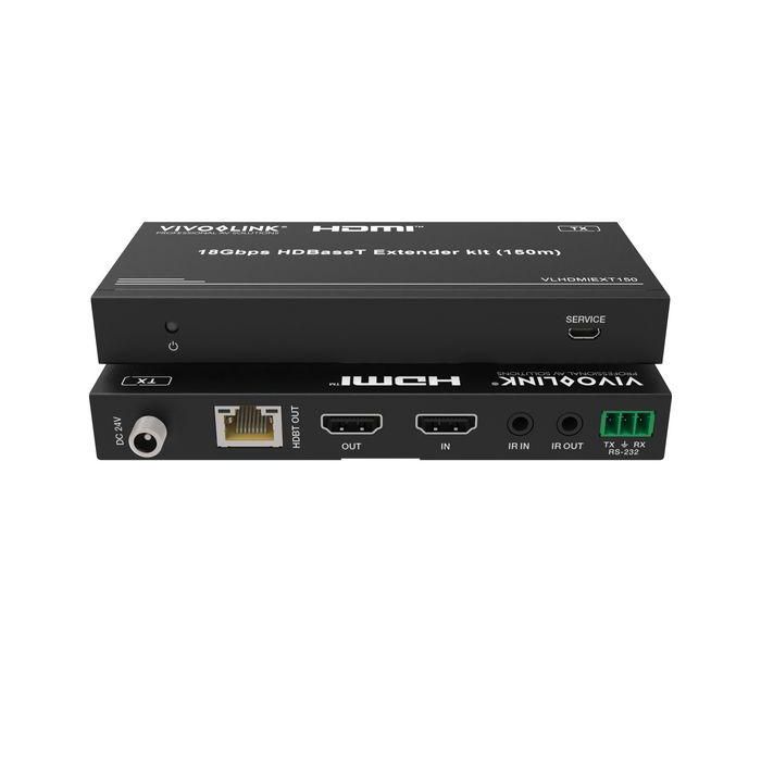Vivolink VLHDMIEXT150 Kit Extensor HDBaseT 18 Gbps 150m 4K HDR PoC IR RS-232 5