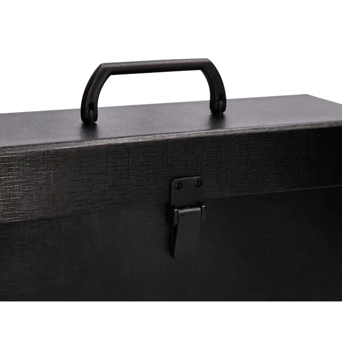 Liderpapel Maletín Clasificadora con Fuelle y Asa, 19 Departamentos, Cartón Forrado, Negro, 390x255x120 mm 6