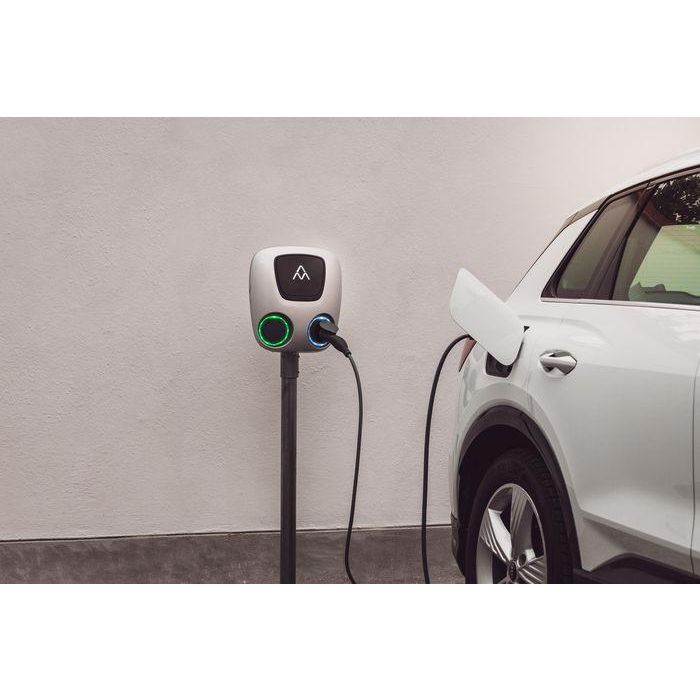 Charge Amps Aura Estación de Carga Doble para 2 Coches Eléctricos 2x22kW 32A Tipo 2 Trifásico WiFi LAN OCPP con RCD-B 3 Charge Amps Aura Estación de Carga Doble para 2 Coches Eléctricos 2x22kW 32A Tipo 2 Trifásico WiFi LAN OCPP con RCD-B 3