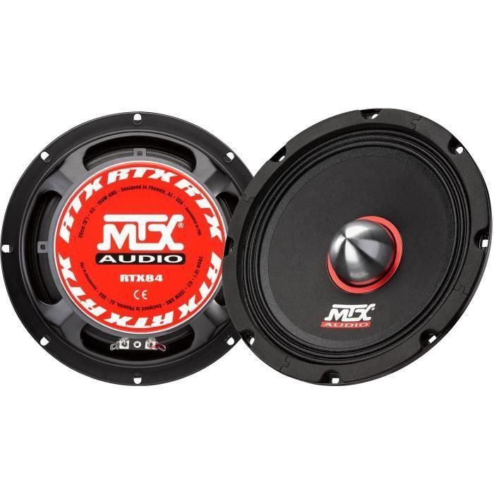 MTX AUDIO - Altavoz para coche - MTX graves-medios - RTX84 - Ø20cm - Bobina de 51mm - 150W RMS - 600W - Pico 4O 97,7dB/2V/1m se vende individualmente