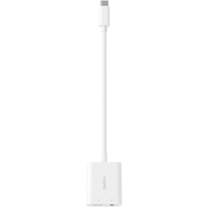 Belkin Adaptador Audio Jack 3.5mm y Carga USB-C RockStar wht 1
