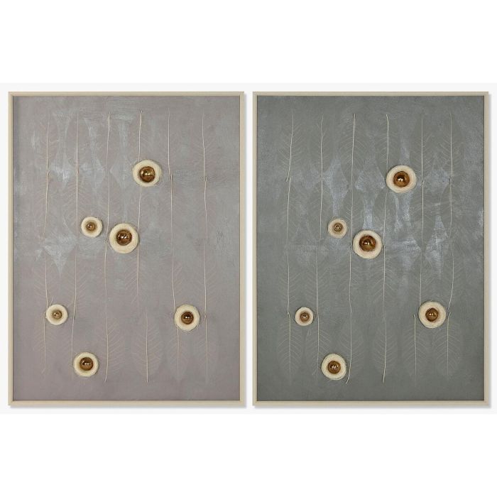 DKD Home Decor Set 2 Cuadros Modernos Murales Decorativos Hojas Nidos Verde Beige Lienzo PS 120x90x3.5 cm Diseño Surtido DKD Home Decor Set 2 Cuadros Modernos Murales Decorativos Hojas Nidos Verde Beige Lienzo PS 120x90x3.5 cm Diseño Surtido