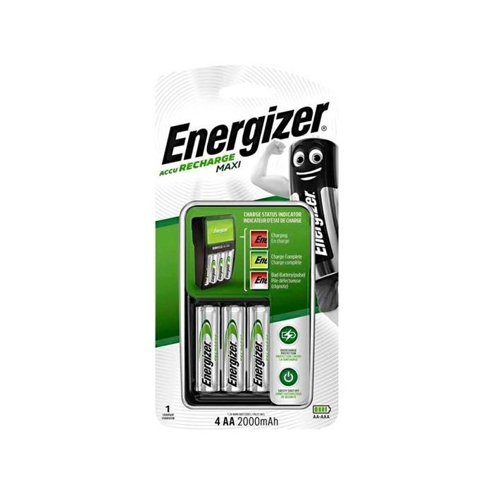 Energizer Cargador De Pilas Aaa-Aa 4 Pilas Recargables 4Aa Incluidas Energizer Cargador De Pilas Aaa-Aa 4 Pilas Recargables 4Aa Incluidas